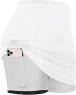BLEVONH Liner Non-Slip Belt Golf Skorts Skirts for Women with Pocket XS-2XL